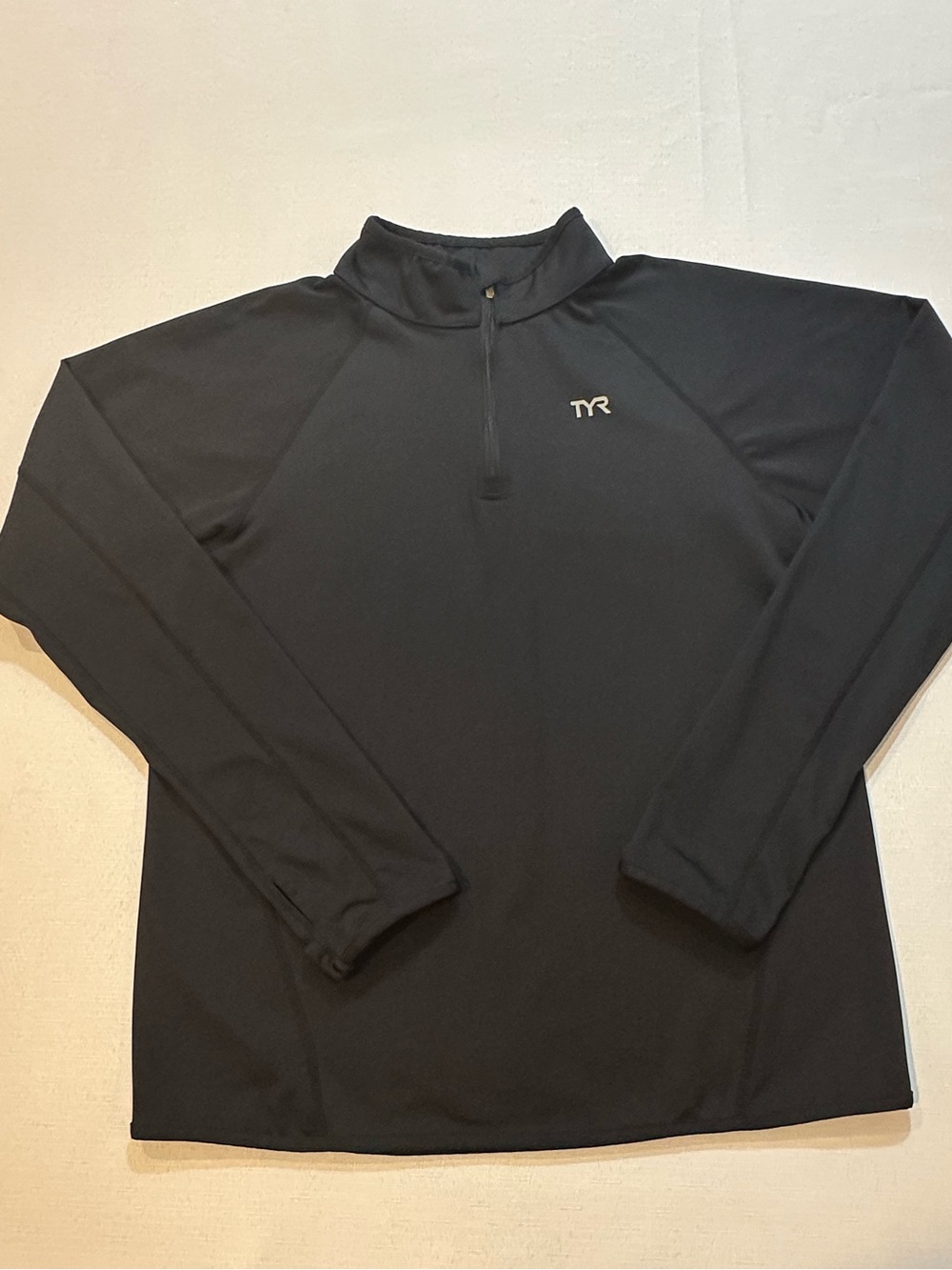 TYR Men’s XL Black Quarter Zip Performance Pullover